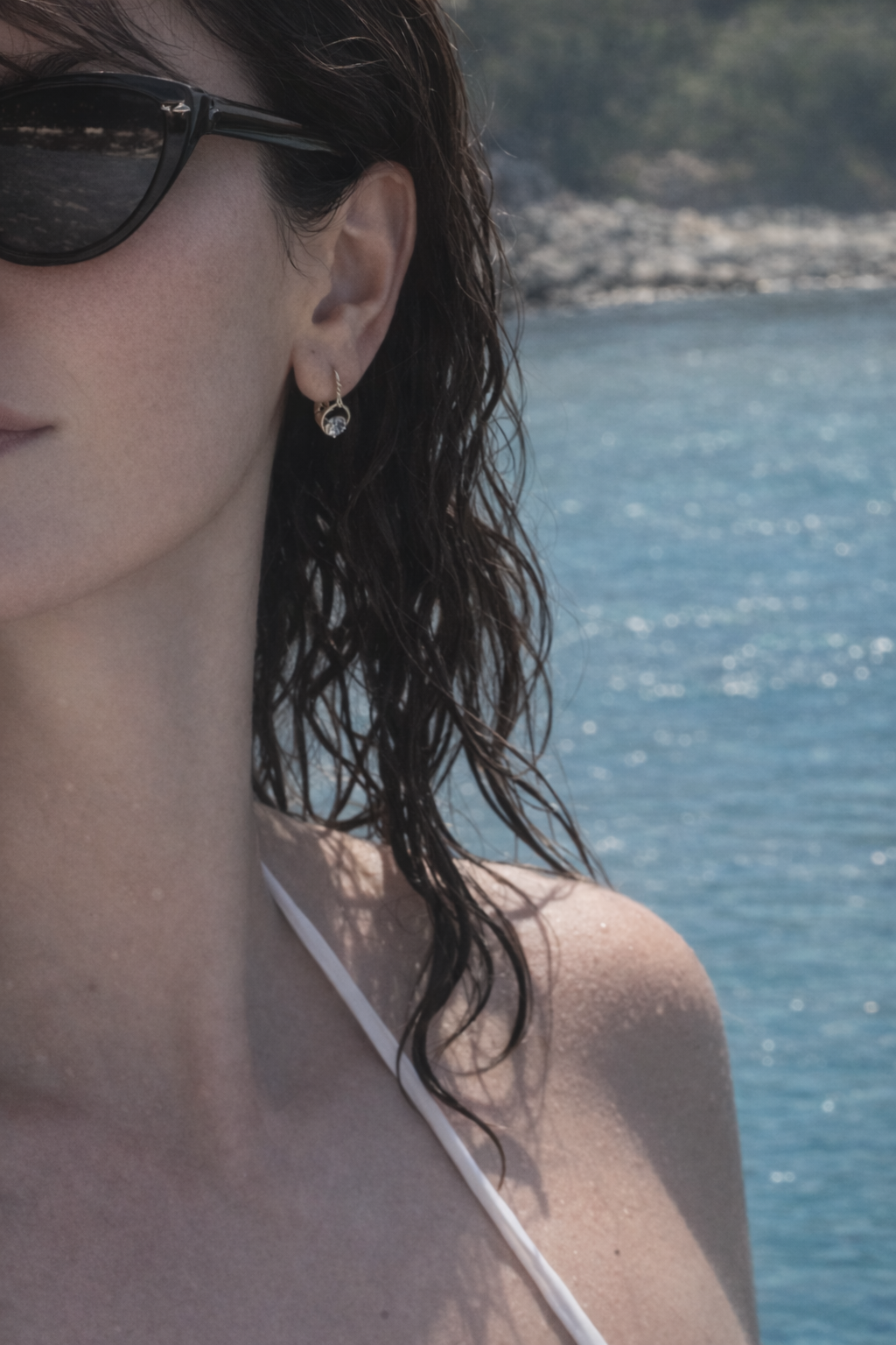 Editorial close-up inspired by natural skin, light and water